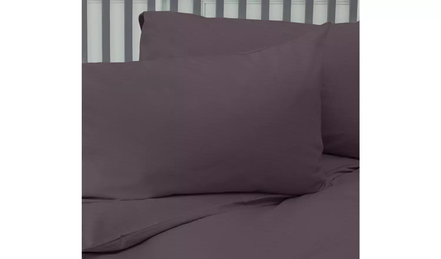 Habitat Brushed Cotton Plain Charcoal Bedding Set - Double