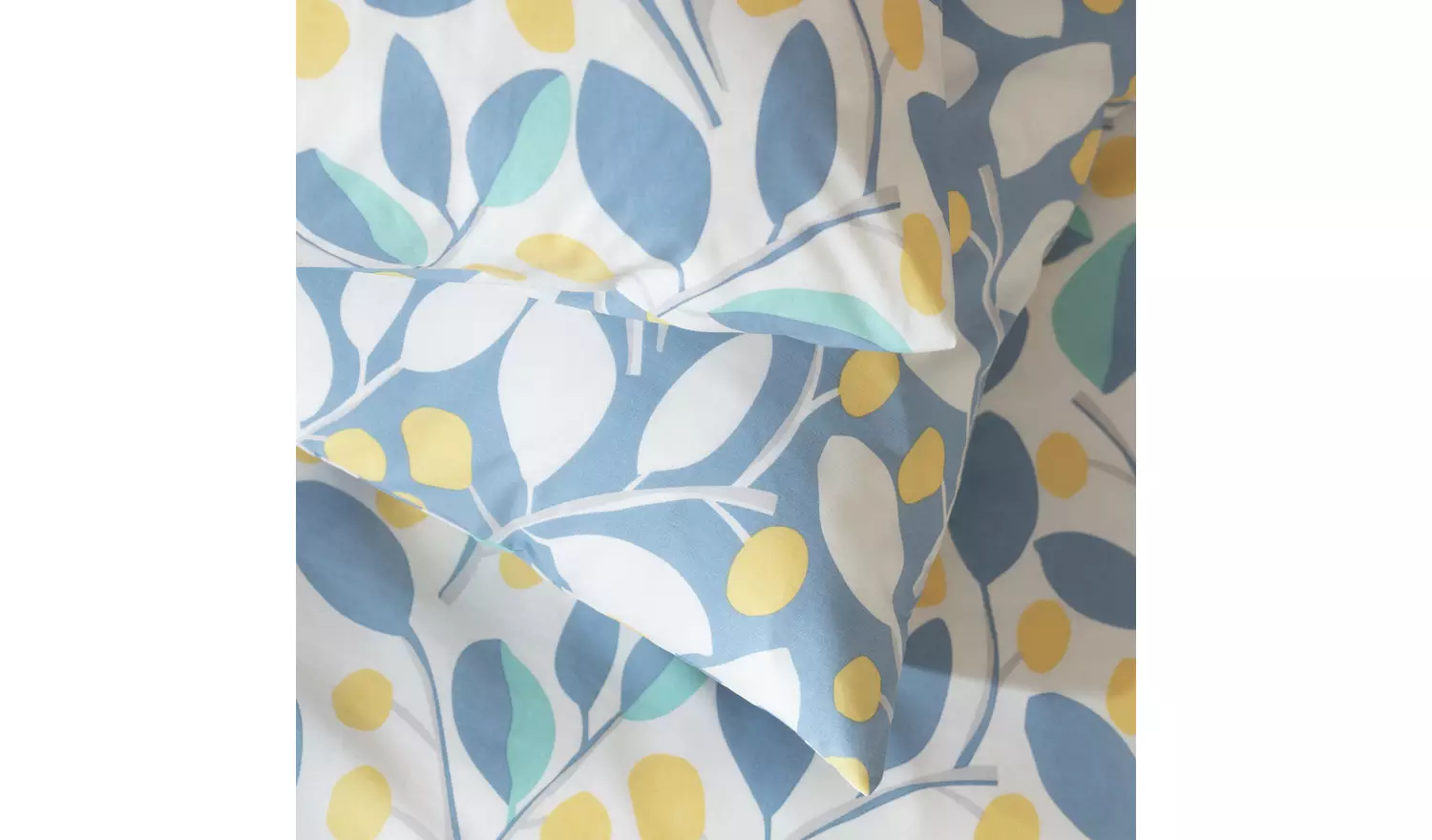 Habitat Scandi Floral Sky Blue & Yellow Bedding Set - Double