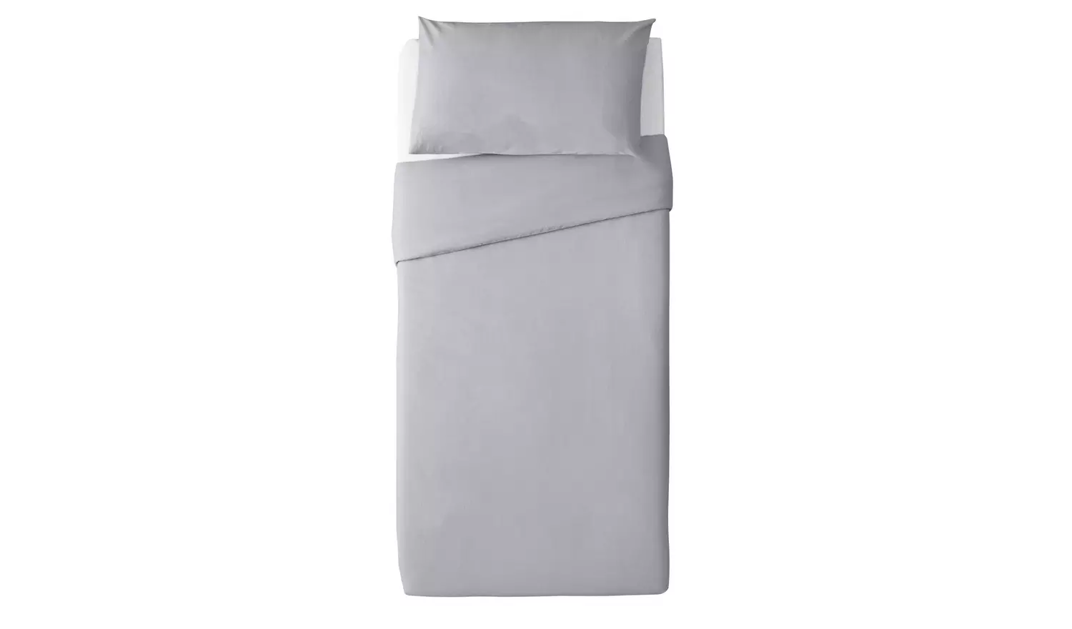 Habitat Soft and Cosy Brushed Cotton Grey Bedding Set - Sin