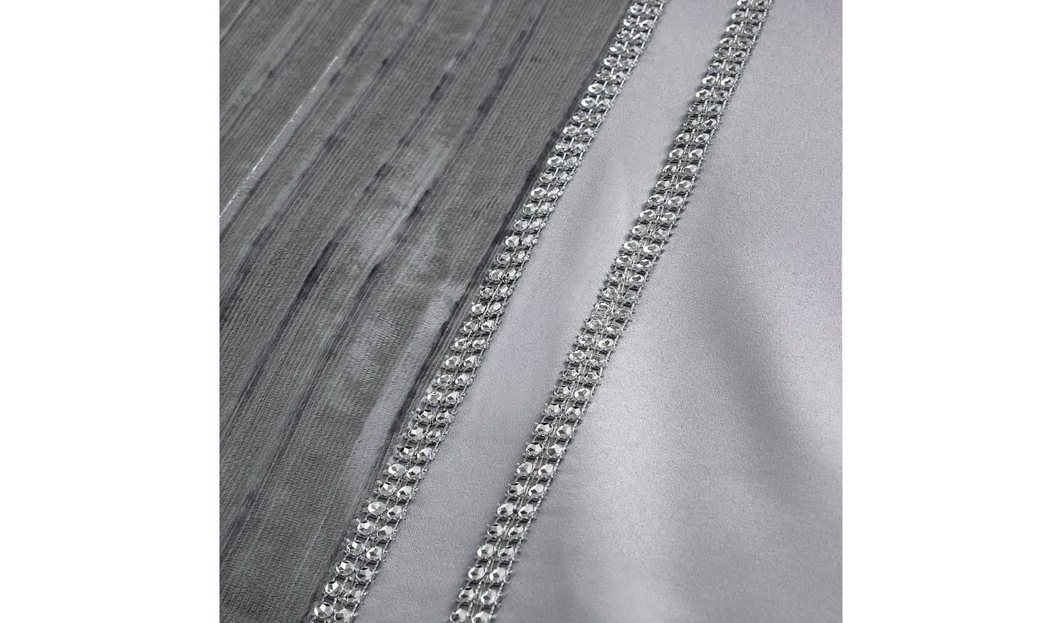 Argos Home Sparkle Velvet Grey Bedding Set - Kingsize