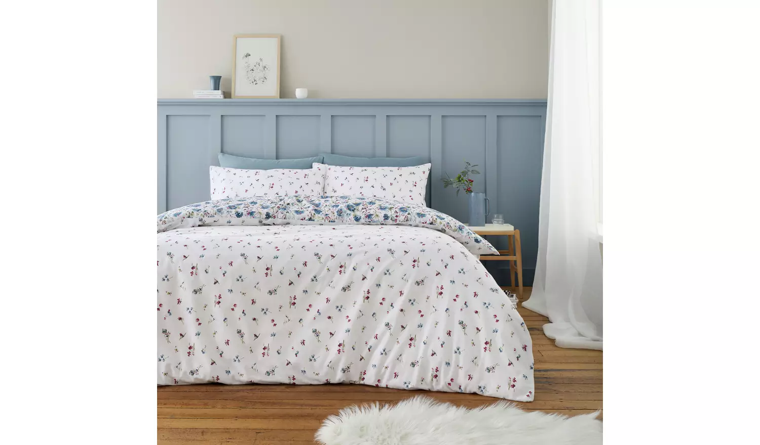 Bianca Brushed Cotton Ophelia Floral Bedding Set - Superking