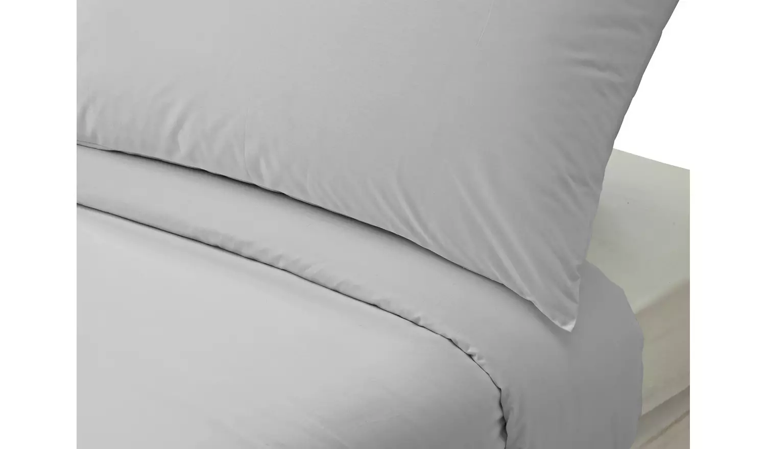 Habitat Pure Cotton 200TC Grey Bedding Set - Double