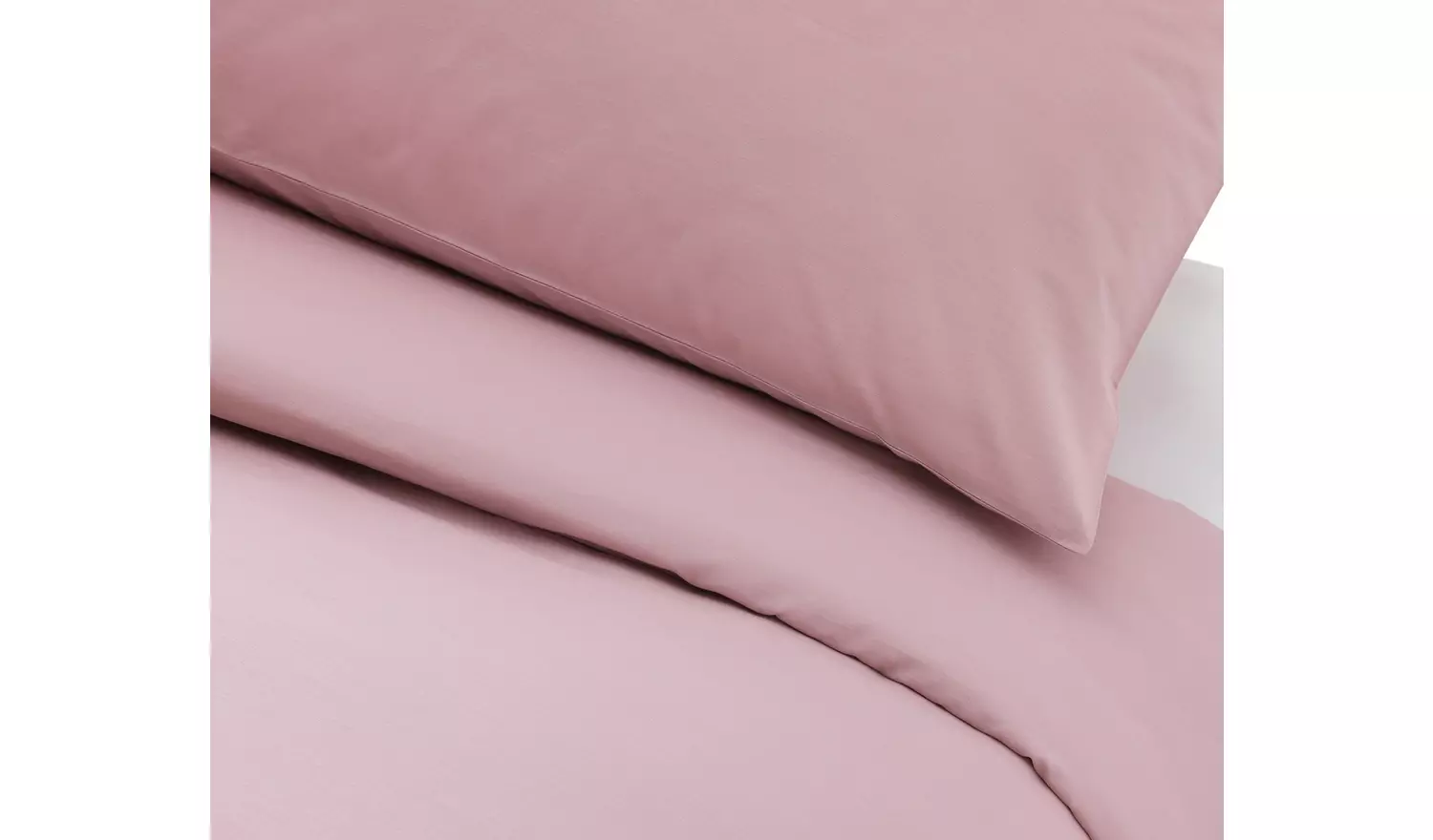 Habitat Cotton Rich 180 TC Plain Pink Bedding Set - King