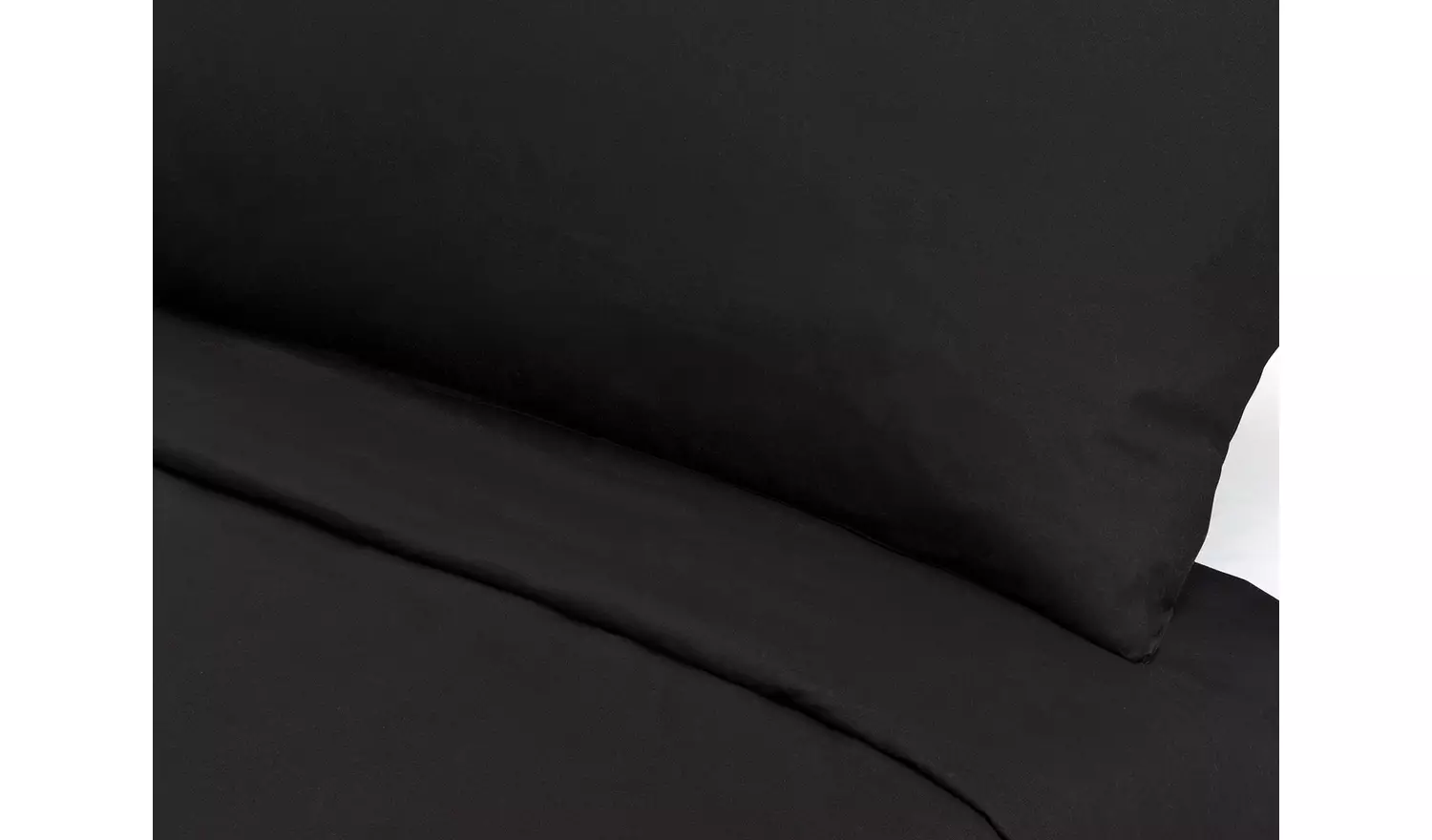 Habitat Cotton Rich 180 TC Plain Black Bedding Set - Single