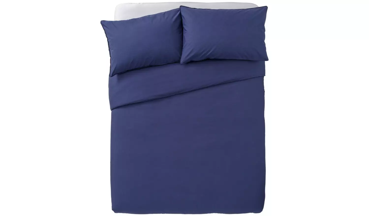 Habitat Cotton Rich 180 TC Plain Navy Bedding Set - King