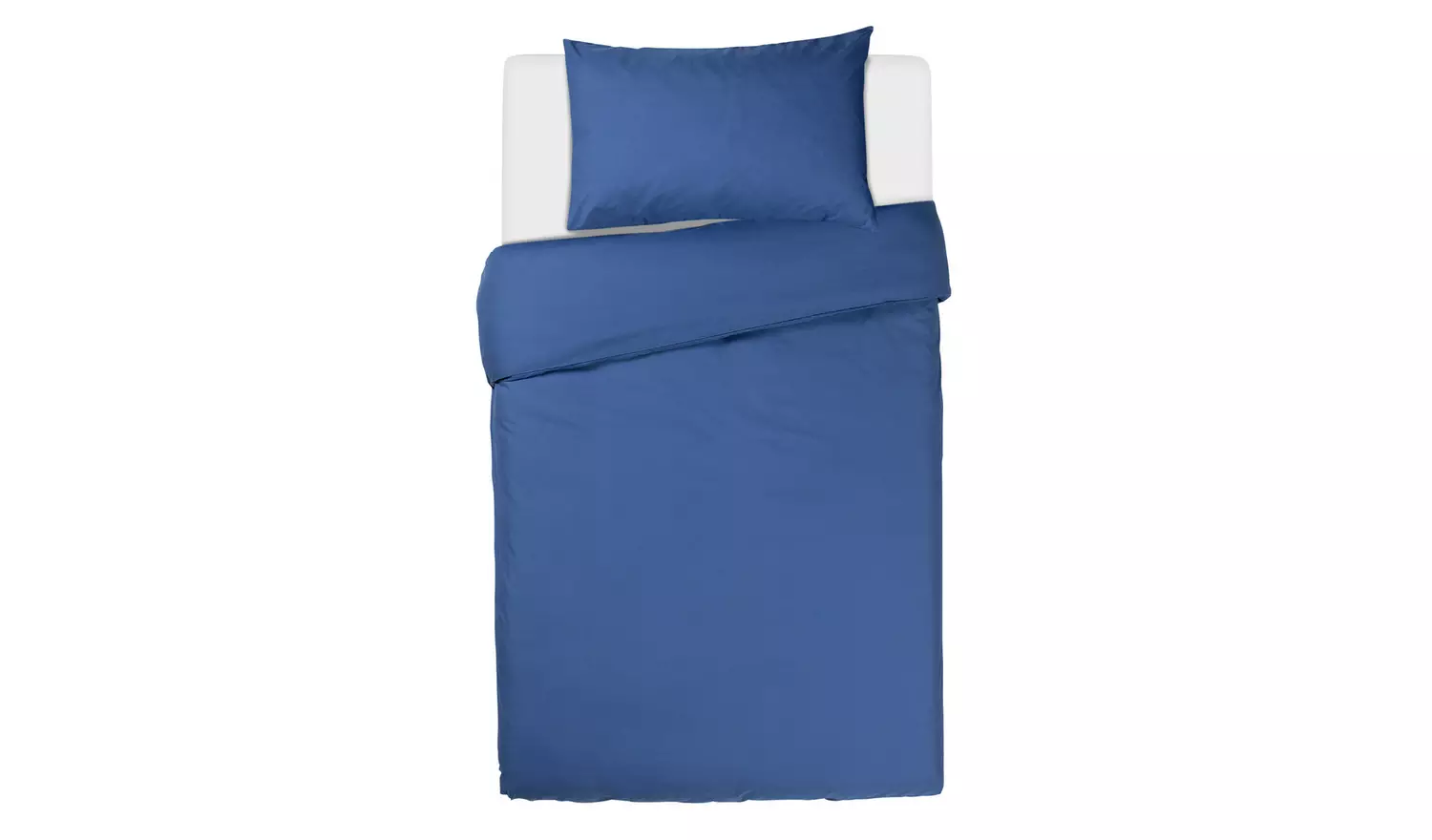 Habitat Easycare Plain Ink Blue Bedding Set - Single