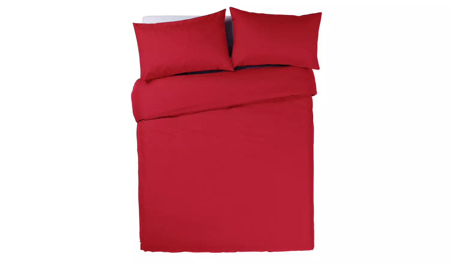 Habitat Easycare Plain Red Bedding Set - Kingsize