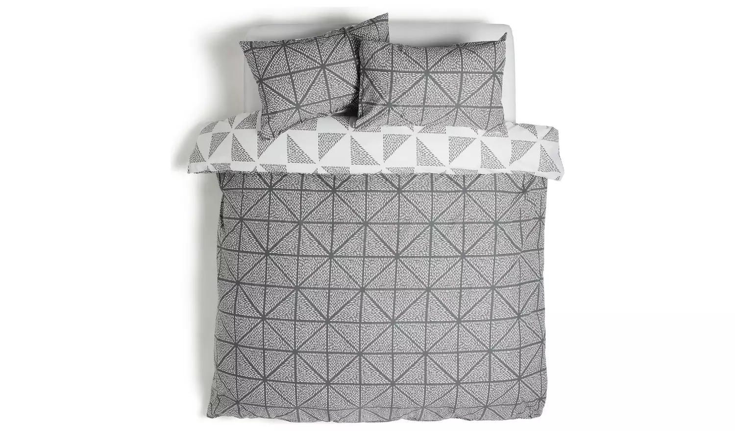 Habitat Stockholm Diamond Dash Grey Bedding Set - Single
