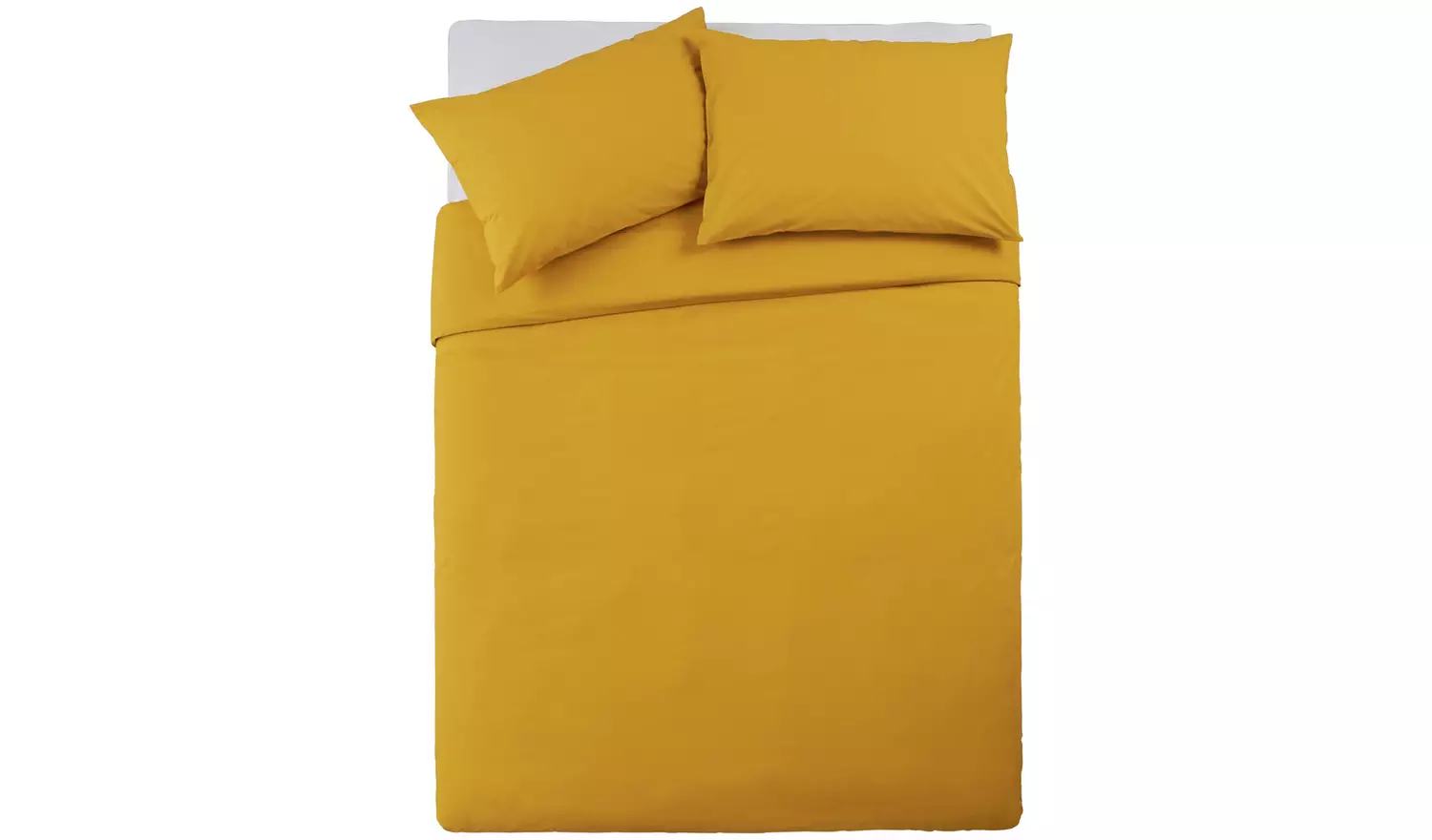 Habitat Cotton Rich 180 TC Plain Yellow Bedding Set - King