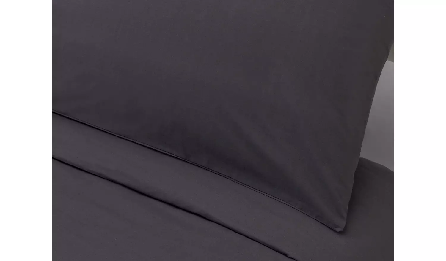 Habitat Cotton Rich 180 TC Plain Charcoal Bedding Set-Double