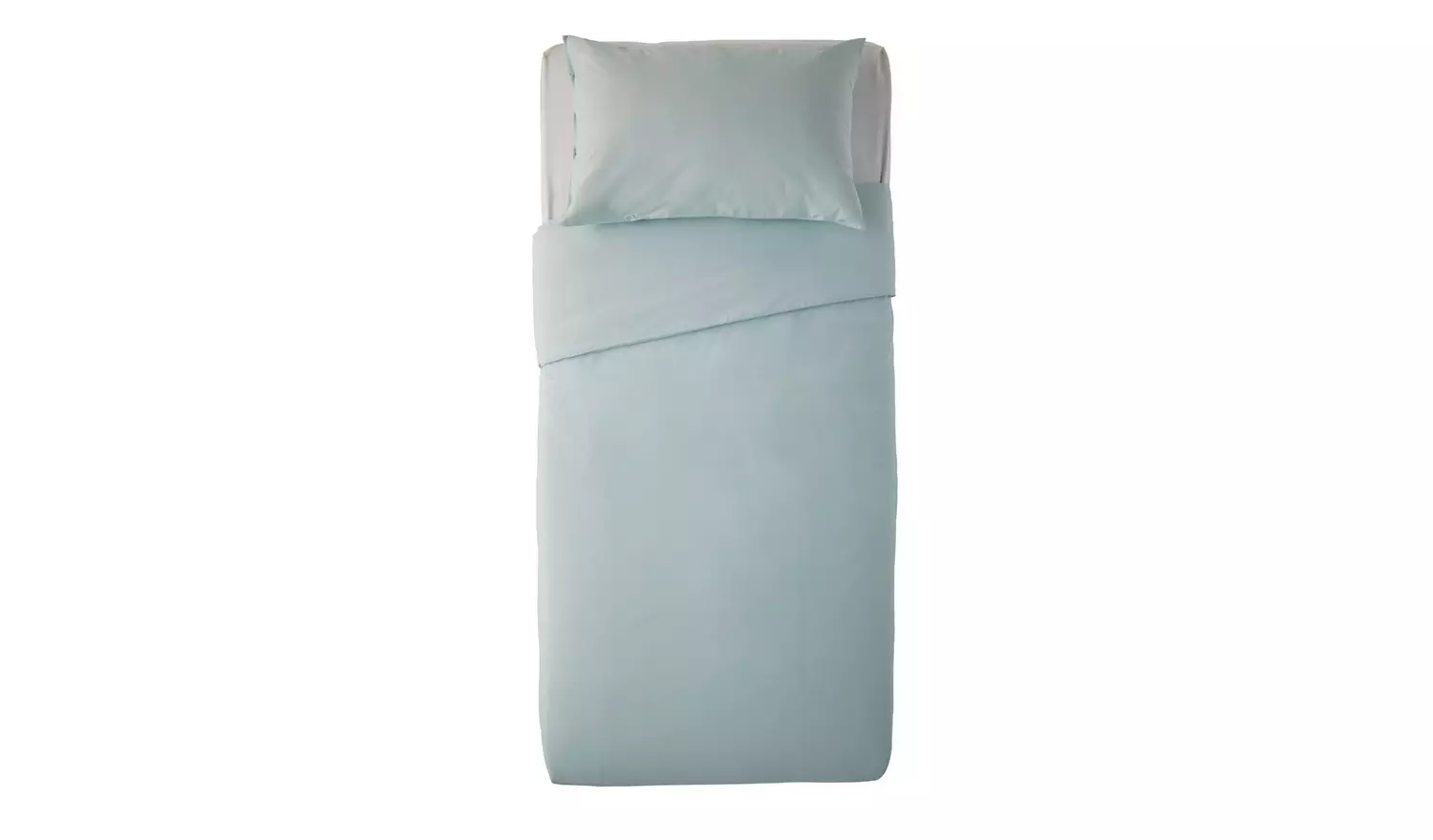 Habitat Cotton Rich 180 TC Plain Duck Egg Bedding Set-Single