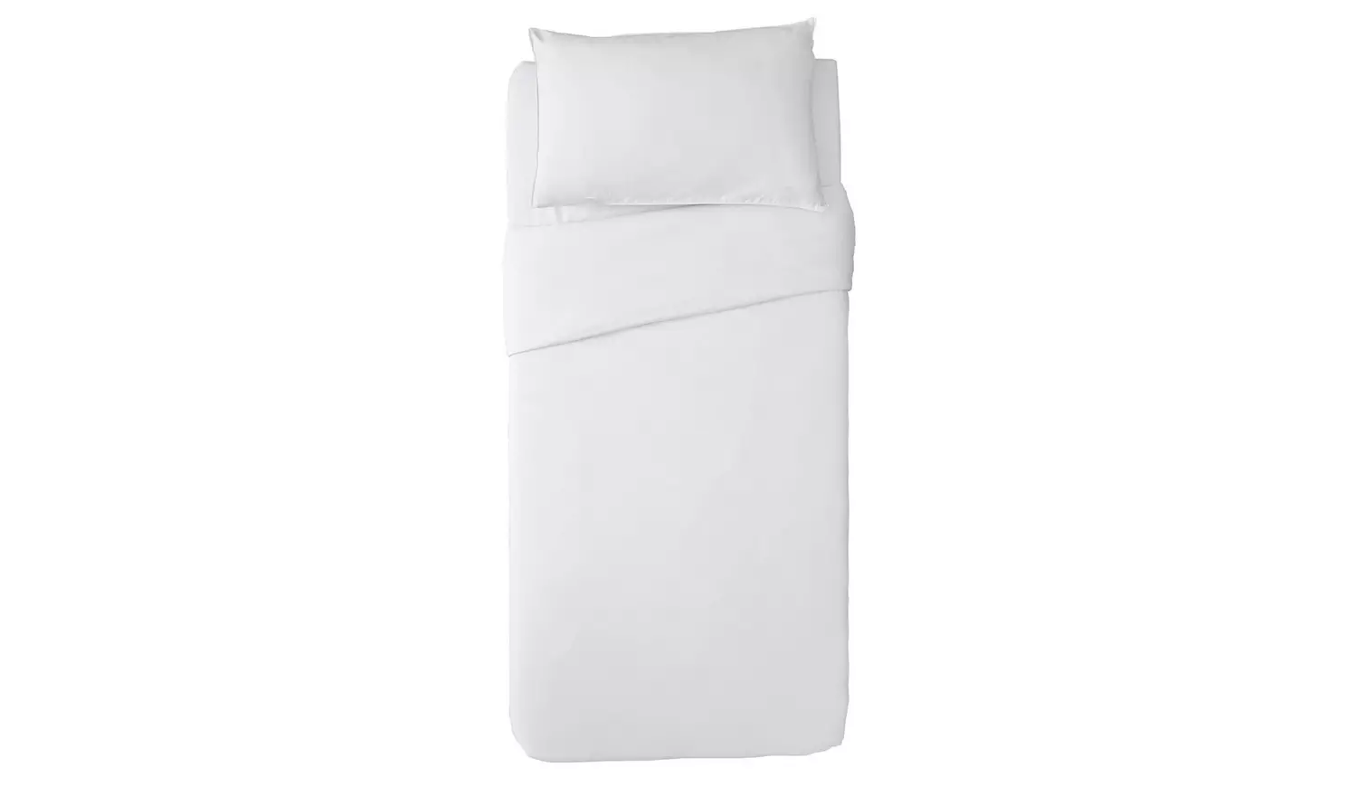 Habitat Cotton Rich 180 TC Plain White Bedding Set - Single