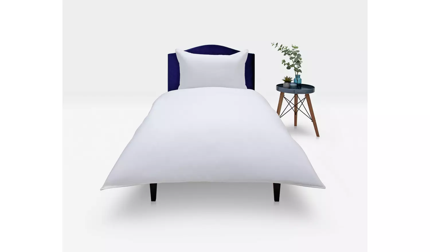 Habitat Cotton Rich 180 TC Plain White Bedding Set - Single