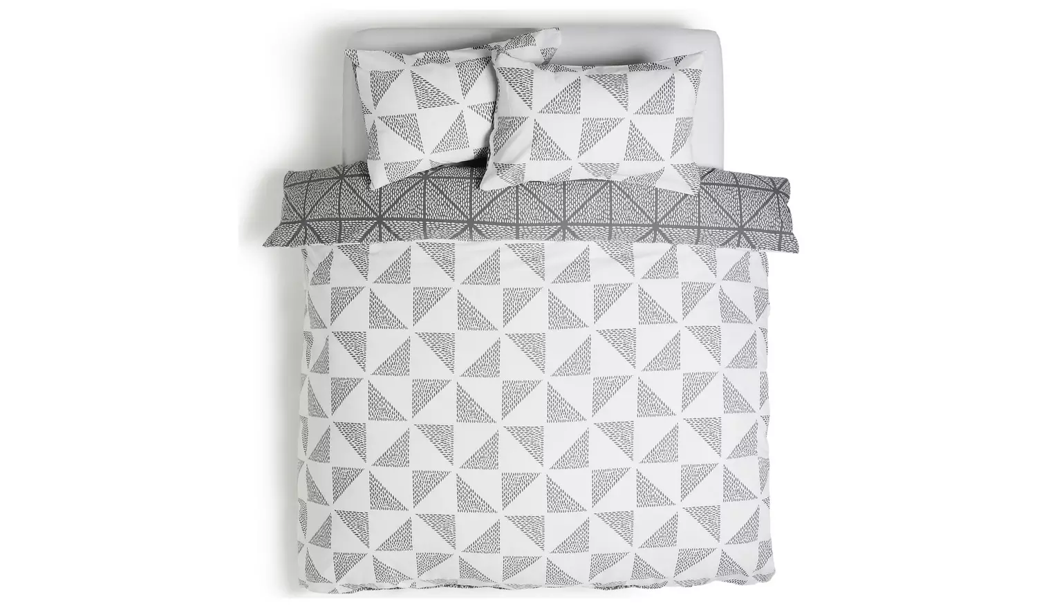 Habitat Stockholm Diamond Dash Grey Bedding Set - Kingsize