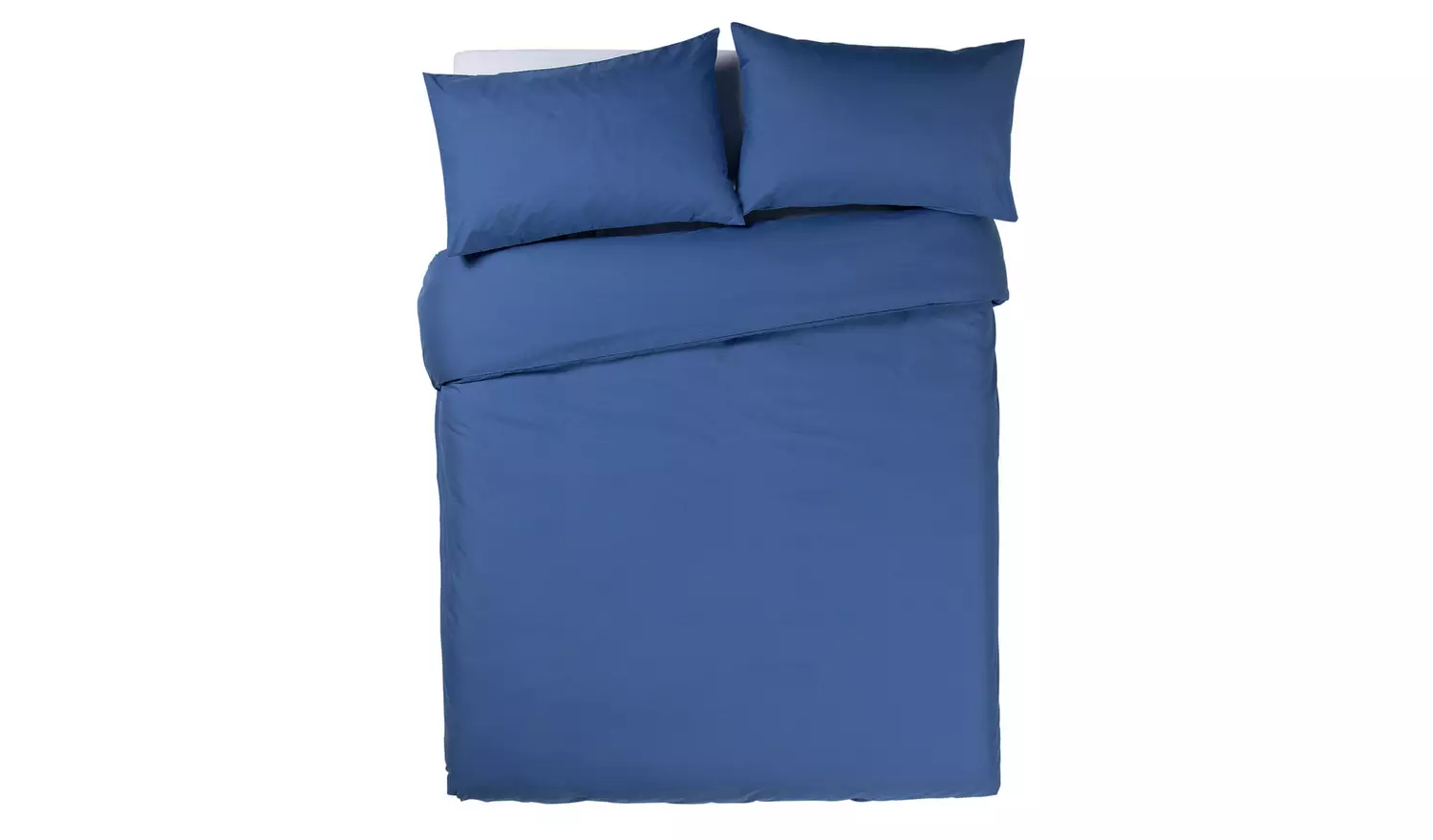 Habitat Easycare Plain Ink Blue Bedding Set - Double