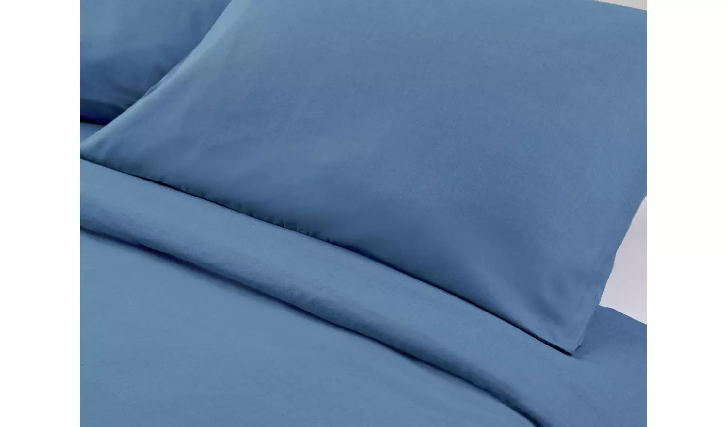 Habitat Easycare Plain Ink Blue Bedding Set - Double