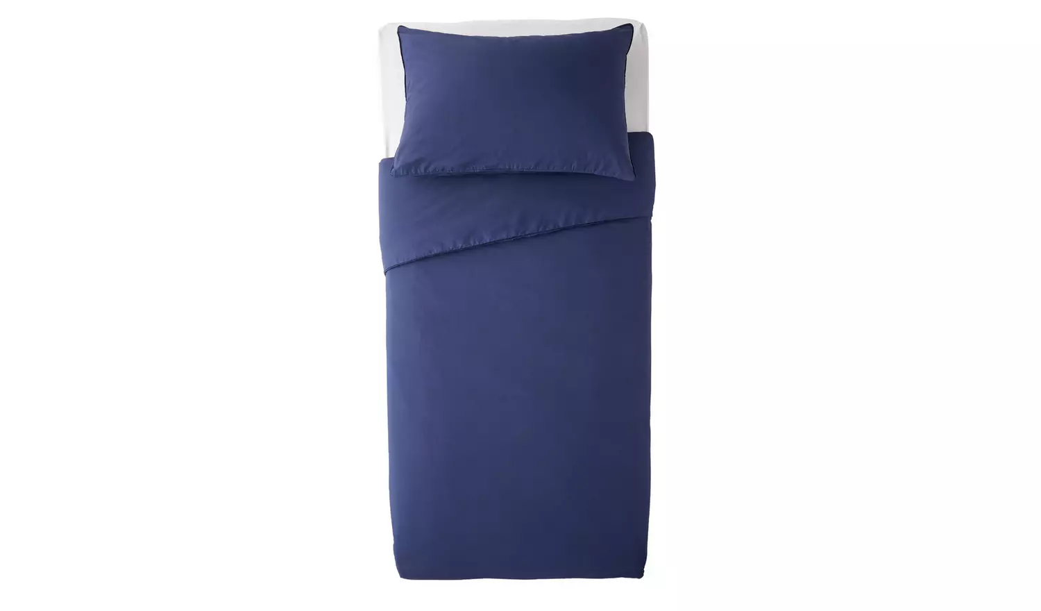 Habitat Cotton Rich 180 TC Plain Navy Bedding Set - Single