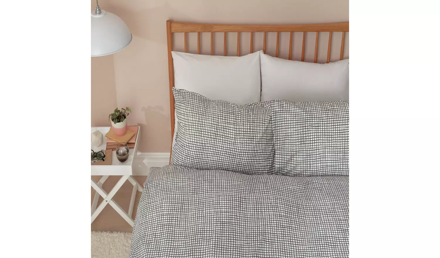 Habitat Cotton Willow Black & White Bedding Set - Double