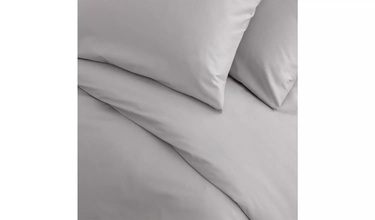 Habitat Cotton Rich 180 TC Plain Grey Bedding Set - Double
