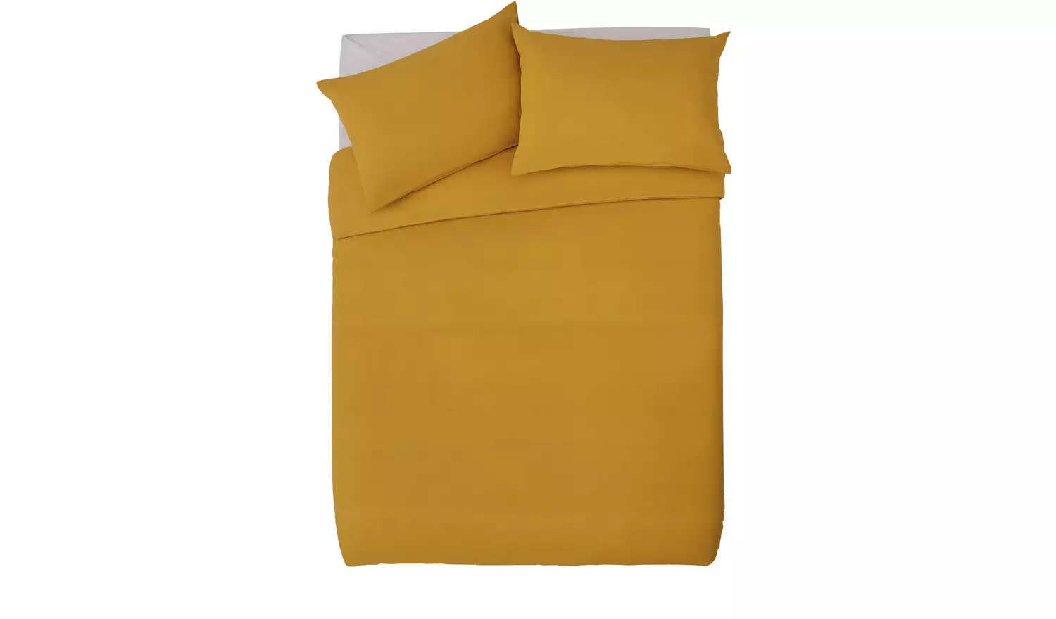 Habitat Cotton Rich 180 TC Plain Yellow Bedding Set - Double