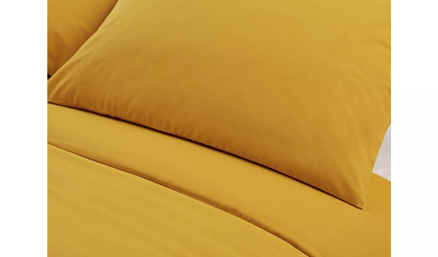 Habitat Cotton Rich 180 TC Plain Yellow Bedding Set - Double