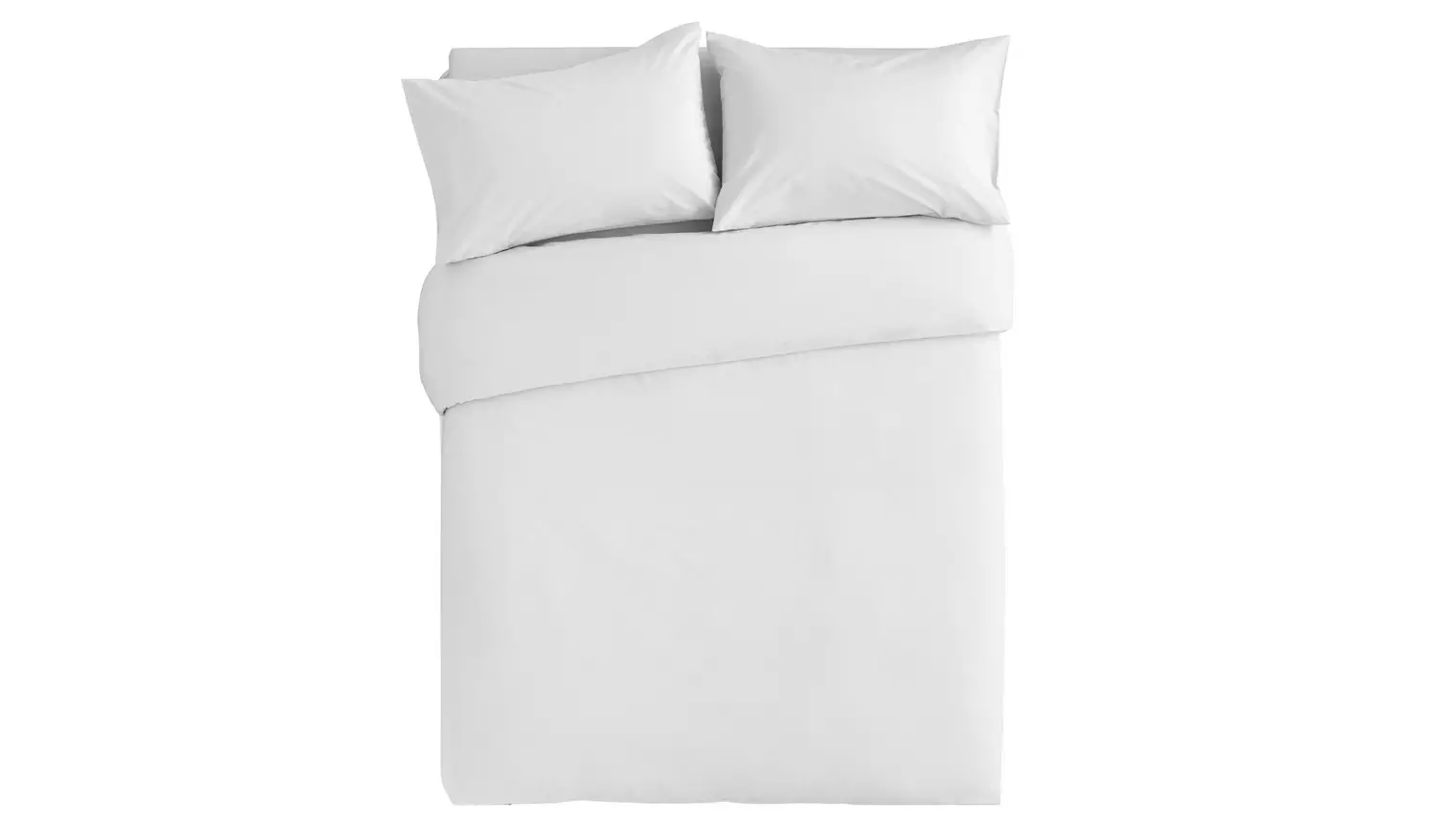Habitat Cotton Rich 180 TC Plain White Bedding Set - Double
