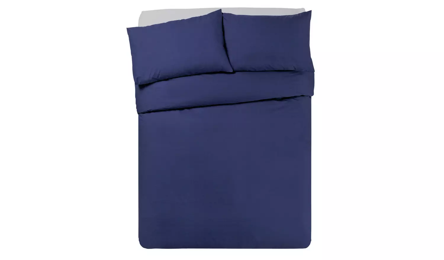 Habitat Cotton Rich 180 TC Plain Navy Bedding Set - Double
