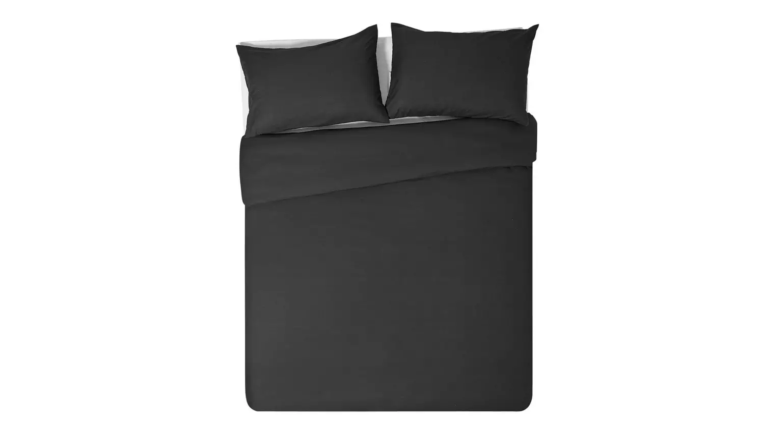Habitat Cotton Rich 180 TC Plain Black Bedding Set - King