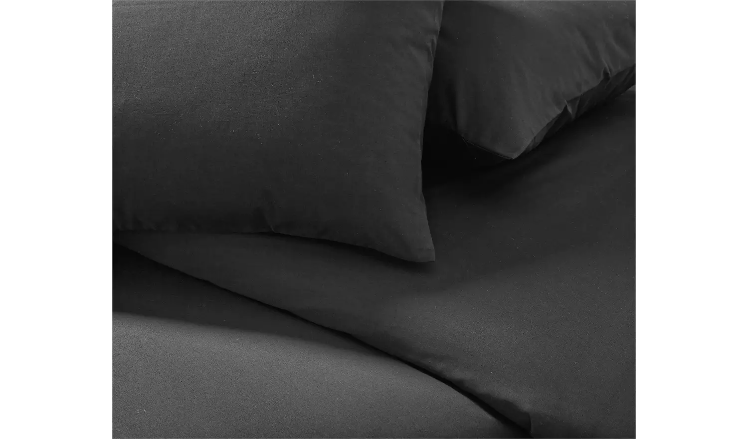 Habitat Cotton Rich 180 TC Plain Black Bedding Set - Double