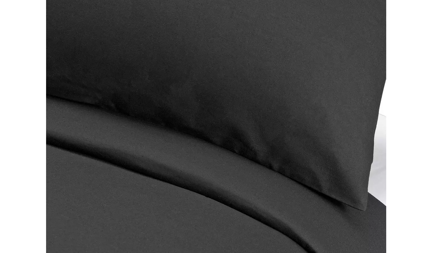 Habitat Cotton Rich 180 TC Plain Black Bedding Set - Double