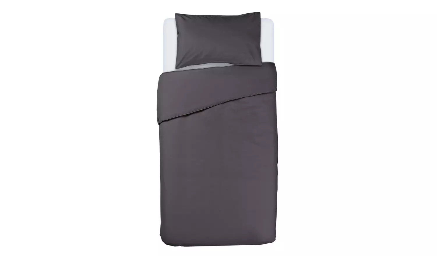 Habitat Cotton Rich 180 TC Plain Charcoal Bedding Set-Single