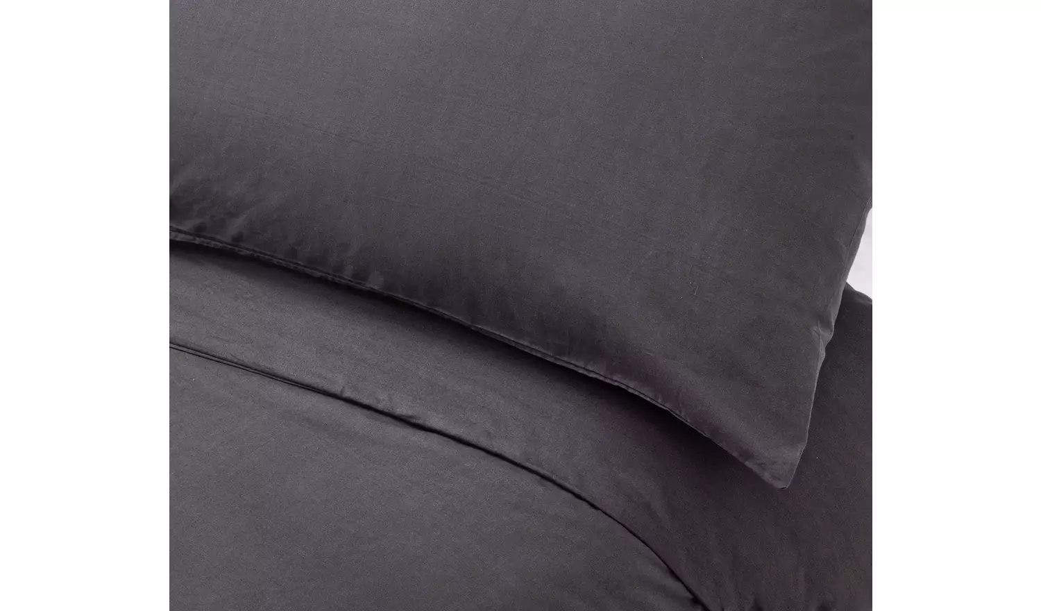 Habitat Cotton Rich 180 TC Plain Charcoal Bedding Set-Single