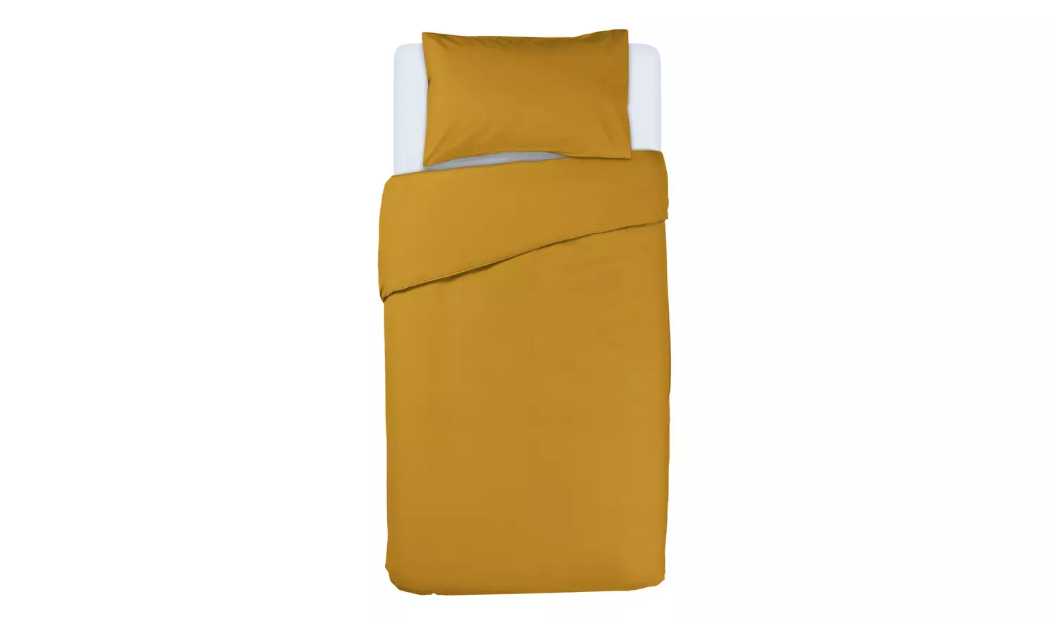 Habitat Cotton Rich 180 TC Plain Yellow Bedding Set - Single