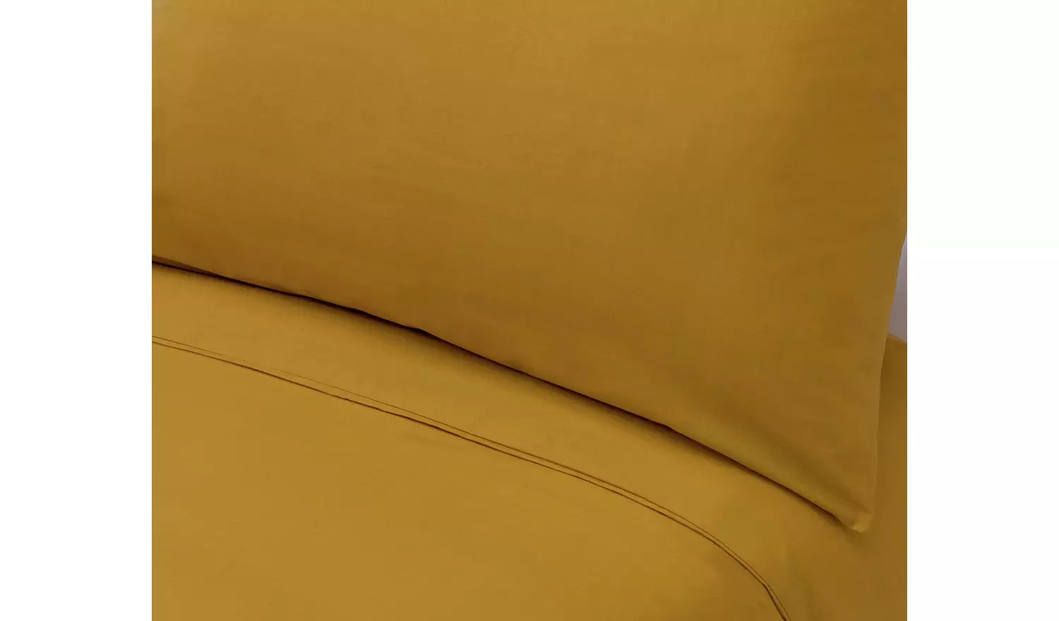 Habitat Cotton Rich 180 TC Plain Yellow Bedding Set - Single