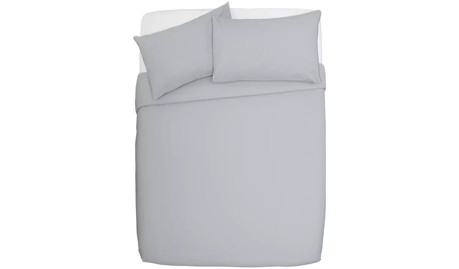 Habitat Cotton Rich 180 TC Plain Grey Bedding Set - King