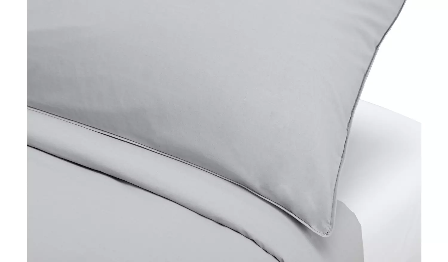 Habitat Cotton Rich 180 TC Plain Grey Bedding Set - King