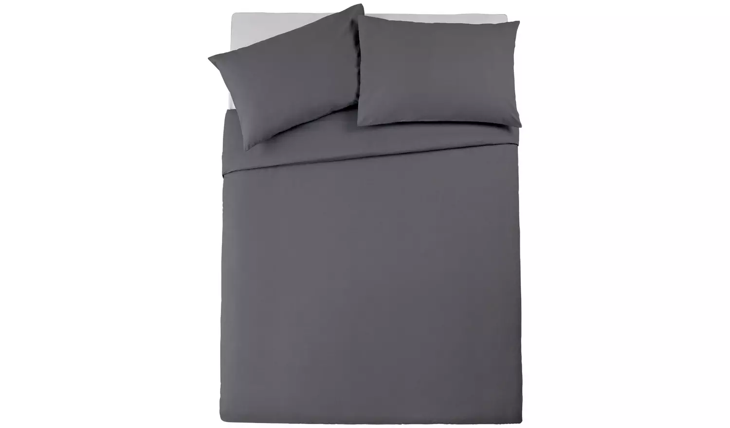 Habitat Cotton Rich 180 TC Plain Charcoal Bedding Set - King