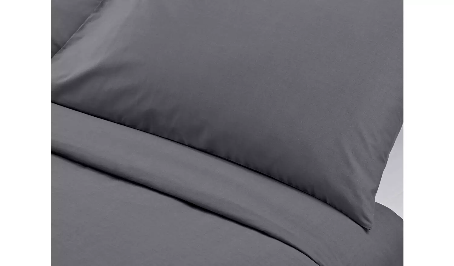 Habitat Cotton Rich 180 TC Plain Charcoal Bedding Set - King