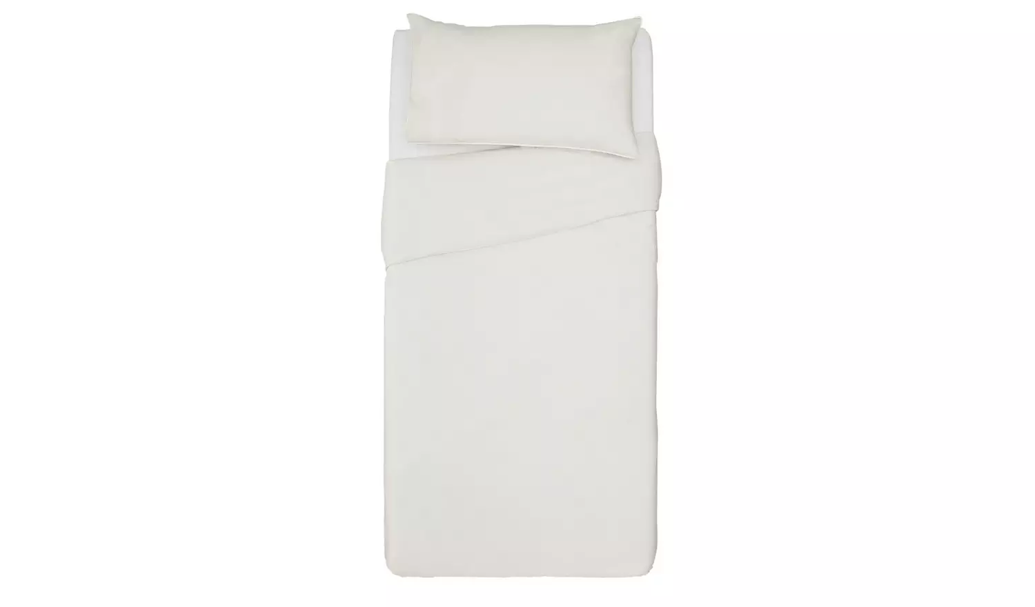 Habitat Cotton Rich 180 TC Plain Cream Bedding Set - Single