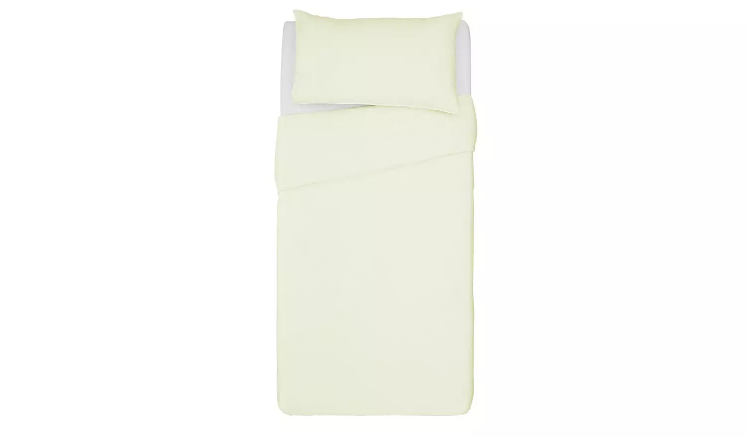 Habitat Cotton Rich 180 TC Plain Cream Bedding Set - Single