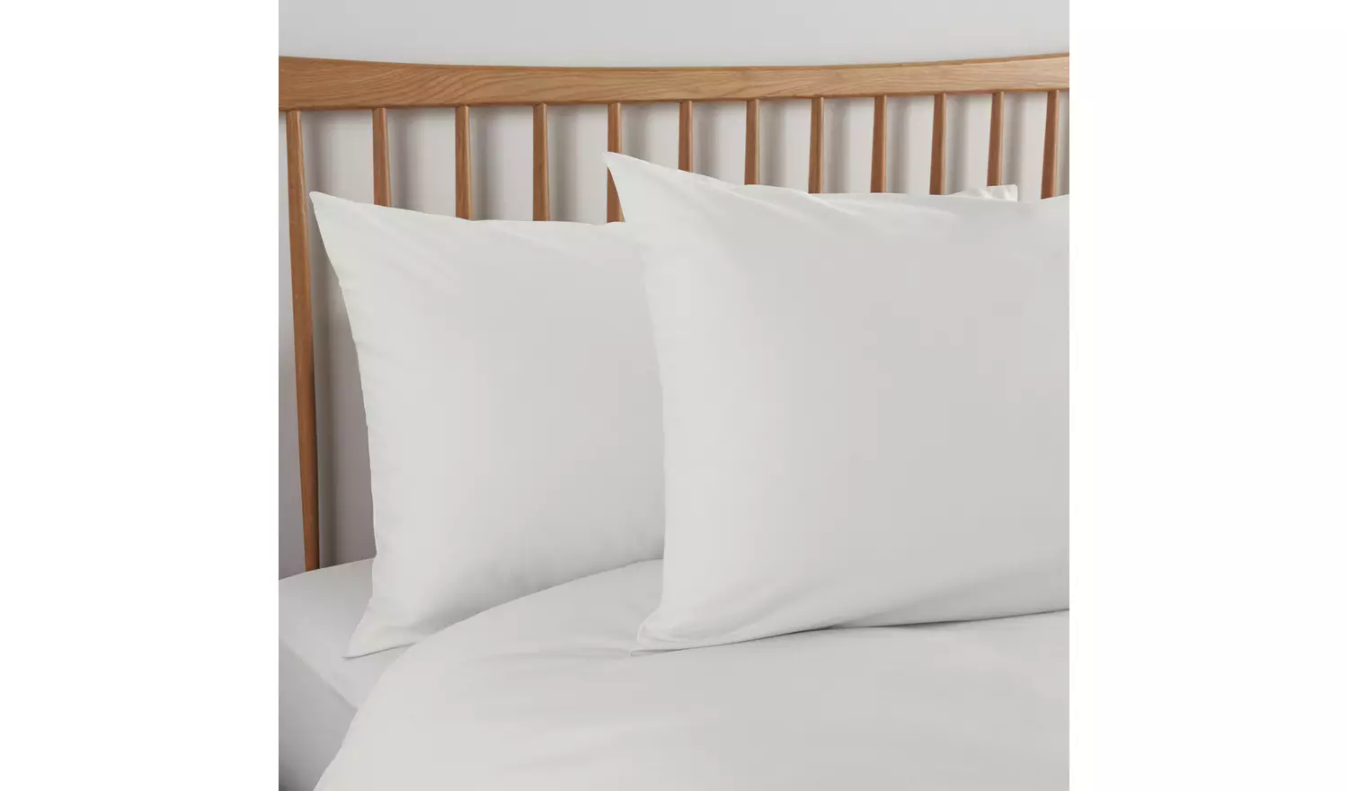 Habitat Cool Cotton Lyocell Plain White Bedding Set - Double