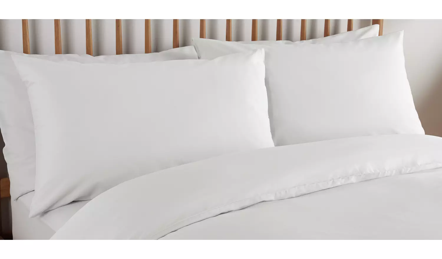 Habitat Cool Cotton Lyocell Plain White Bedding Set - Double