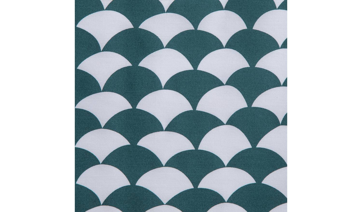 Habitat Cotton Scallop Teal Reversible Bedding Set - Double