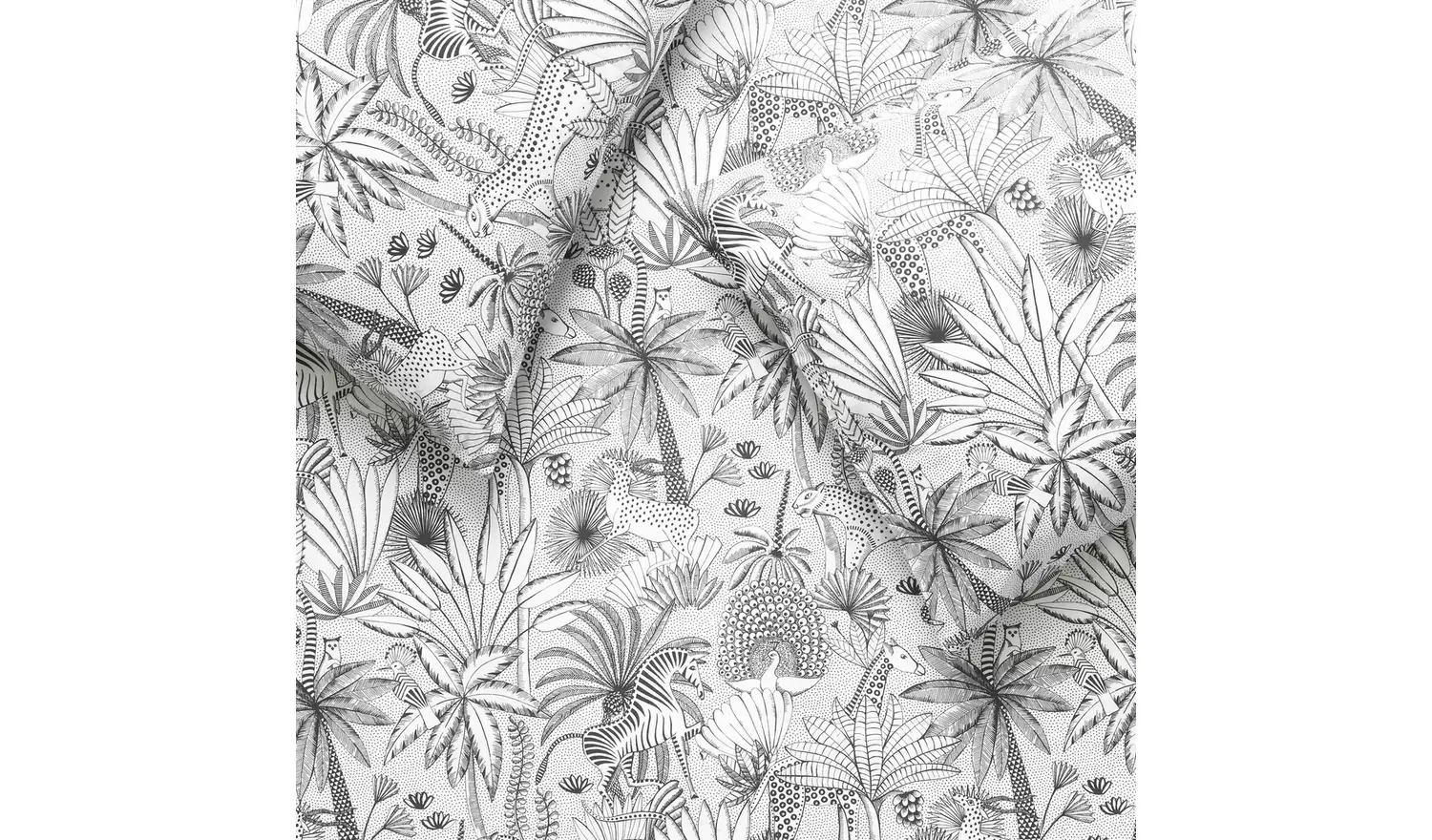 Habitat Cotton Jungle Black & White Bedding Set - Superking