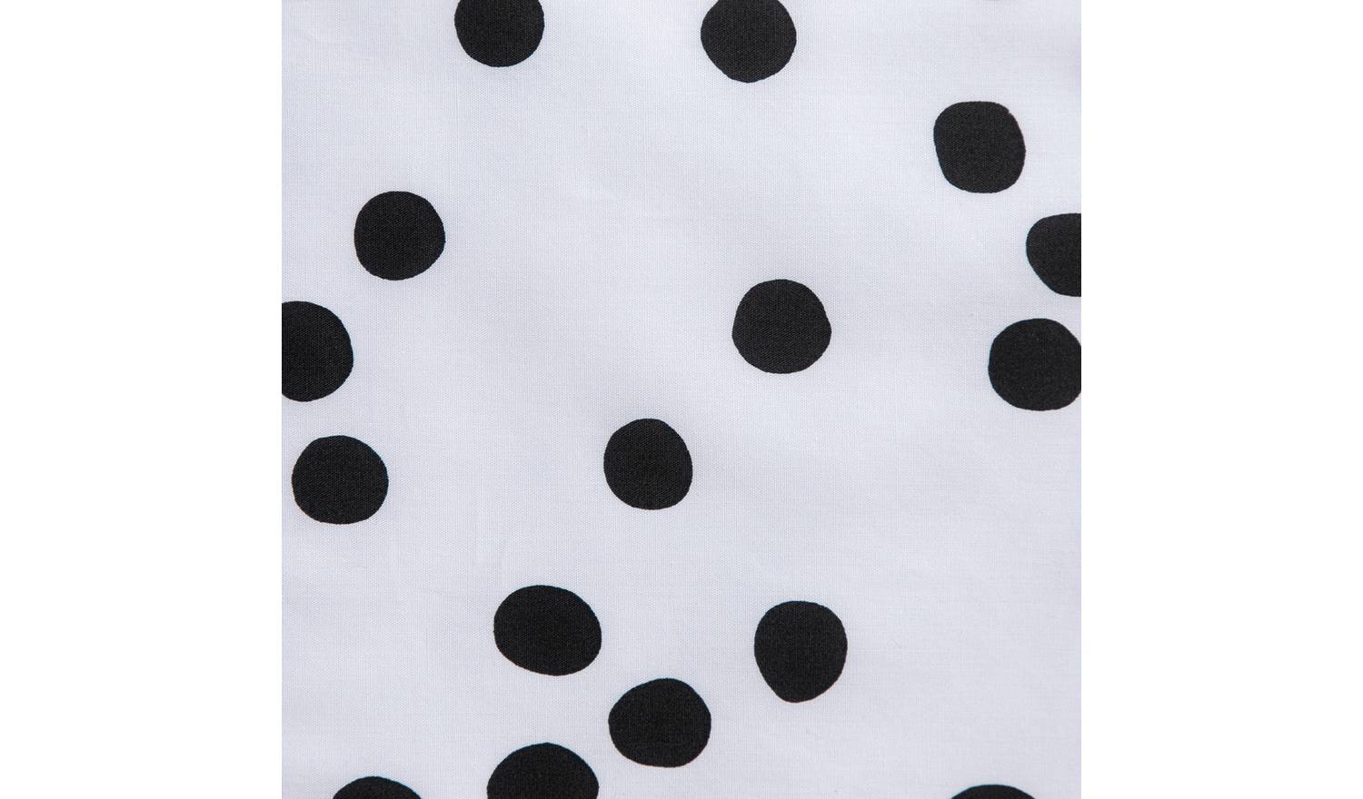 Habitat Cotton Dot Penny White & Black Bedding Set - Double