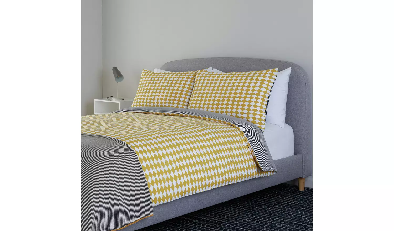 Habitat Cotton Scallop Yellow Bedding Set - Superking
