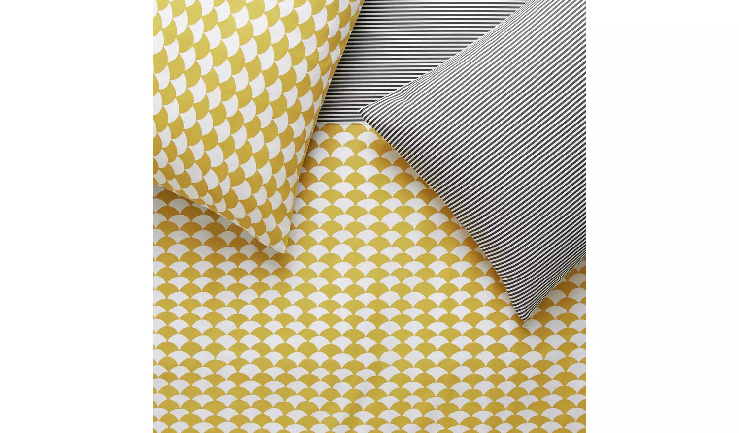 Habitat Cotton Scallop Yellow Bedding Set - Superking