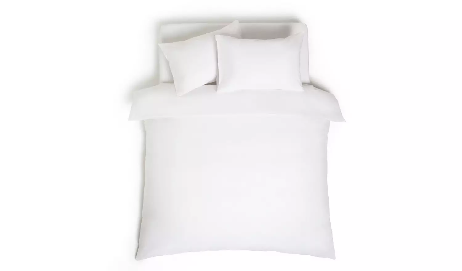Habitat Cool Lyocell Cotton Plain White Bedding Set - Single