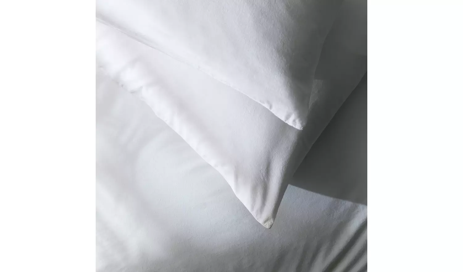 Habitat Stonewashed Cotton Plain White Bedding Set - Double