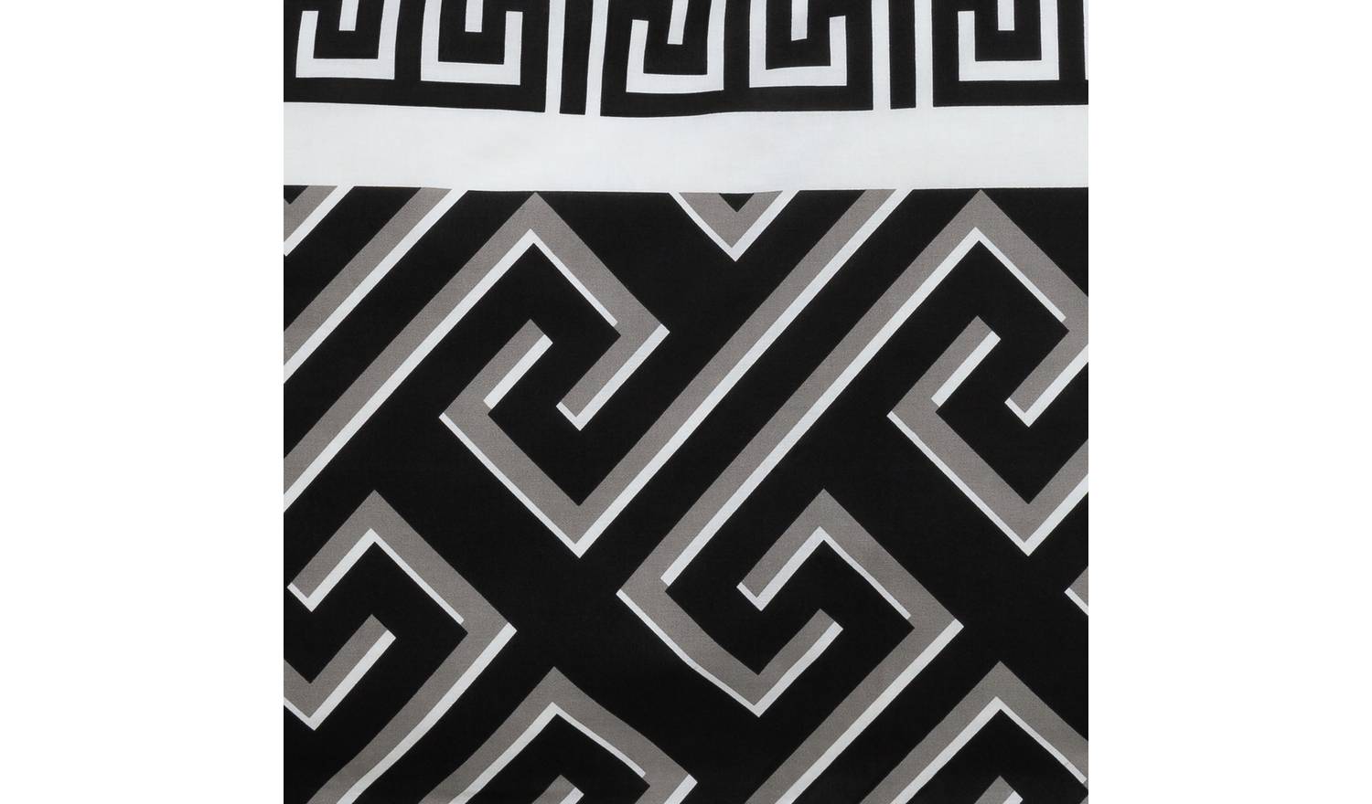 Argos Home Greek Geo Black & Grey Bedding Set - Double